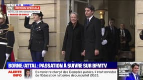 Gabriel Attal est arrivé à Matignon pour la passation de pouvoir avec Élisabeth Borne