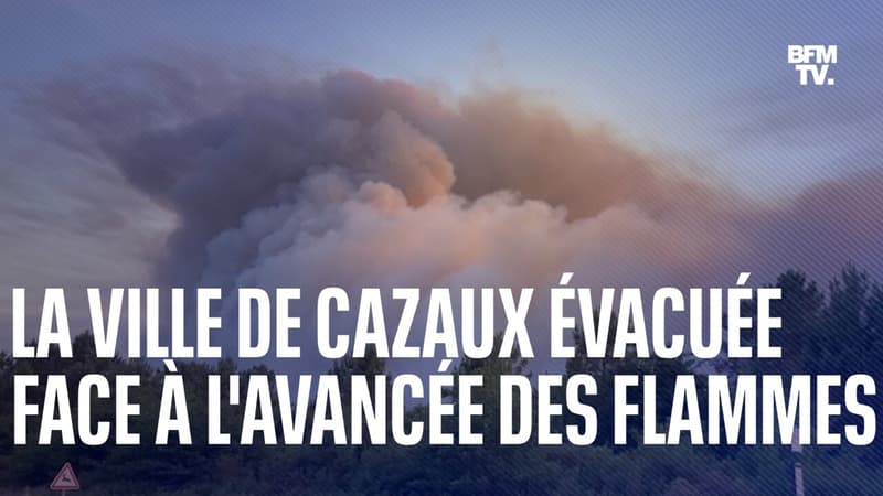 Gironde: la commune de Cazaux évacuée en urgence face à l'avancée des flammes