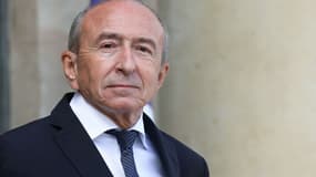 Gérard Collomb, alors ministre de l'Intérieur, dans la cour de l'Elysée le 19 septembre 2018 