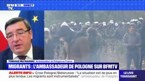 Tomasz Mlynarski (ambassadeur de Pologne en France): "Nous avons peur des provocations, qui sans doute s'intensifieront" à la frontière biélorusse