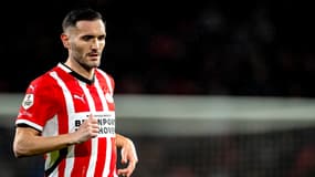 Lucas Perez lors du match entre le PSV Eindhoven et les Go Ahead Eagles (3-2, Eredivisie), le 26 février 2025