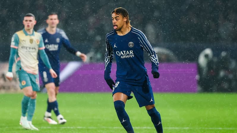 Ligue des champions - PSG-Manchester City - Bradley Barcola, le 22 janvier 2025