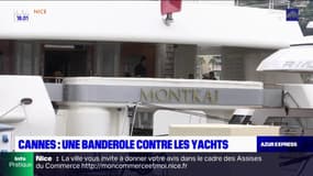 Des militants d'Attac manifestent devant un méga-yatch du port de Cannes
