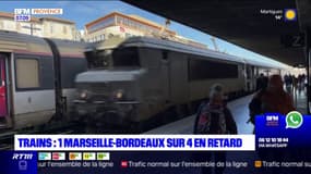 Intercités: un train sur quatre de la ligne Marseille-Bordeaux arrive en retard