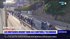 Nice: plusieurs dizaines de motards manifestent contre le contrôle technique des deux roues