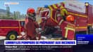 Les marins-pompiers s'entraînent à la lutte contre les feux de forêt dans les calanques de Luminy