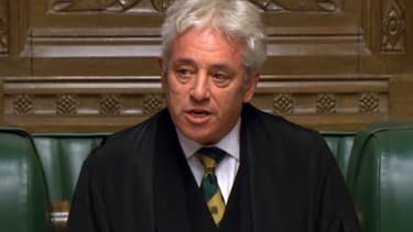 Le président de la Chambre des Communes John Bercow