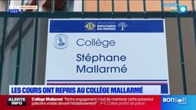 Marseille: les cours ont repris au collège Stéphane Mallarmé