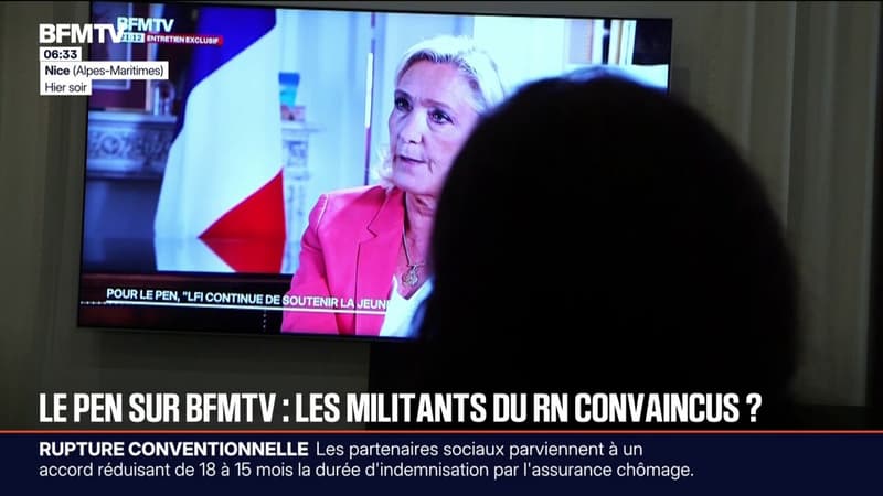 Ce qu'ont pensé ces militants du RN de l'entretien de Marine Le Pen sur BFMTV