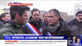 Olivier Faure "défend l'idée" d'un référendum sur les retraites  