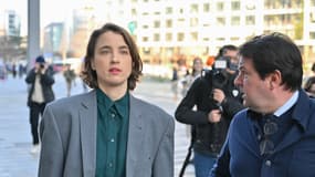 Adèle Haenel au tribunal de Paris, le 3 février 2025 après la condamnation du réalisateur Christophe Ruggia à cinq ans de prison, dont deux avec sursis, pour agression sexuelle sur l'actrice lorsqu'elle était mineure. 