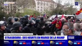 Grève du 6 avril: des heurts en marge de la manifestation à Strasbourg, deux députés Nupes saisissent la préfète
