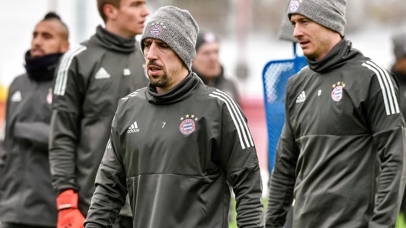 Fanck Ribéry à l'entraînement, lundi