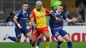 Medina, Veretout et Vitinha lors du match de Ligue 1 Lens-OM, 12 novembre 2023