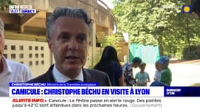 Canicule: le ministre de la Transition écologique, Christophe Béchu, en déplacement à Lyon