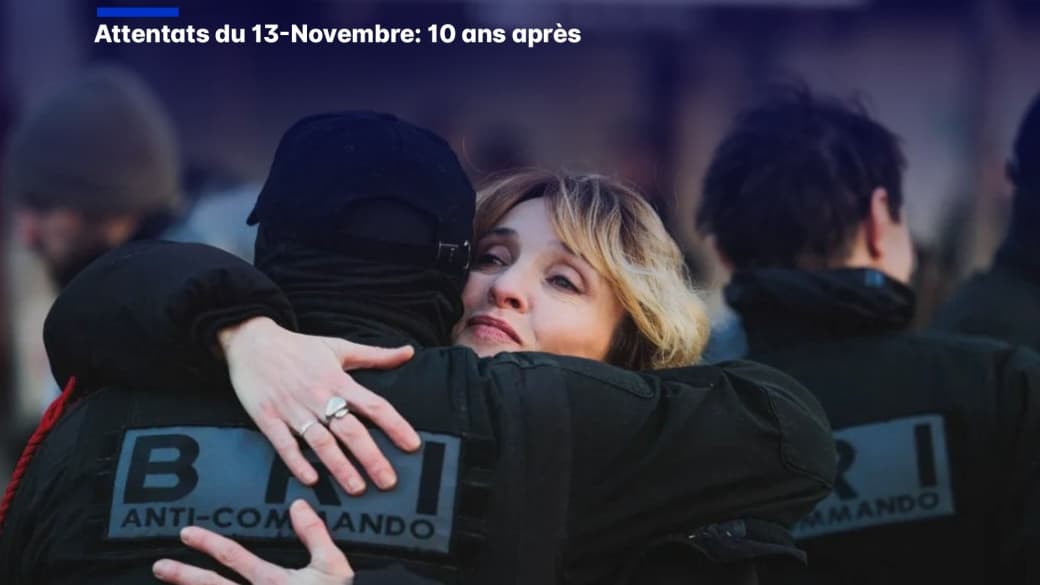 La comédienne Alix Poisson dans la série "Des vivants", de France Télévisions, sur un groupe de rescapés du Bataclan, le 13 novembre 2015.