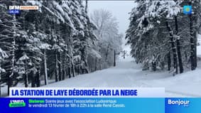 La station de Laye débordée par la neige