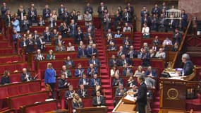 Le ministre délégué à la Sécurité du quotidien Nicolas Daragon à la tribune de l'Assemblée nationale ce mercredi 31 octobre 2024.