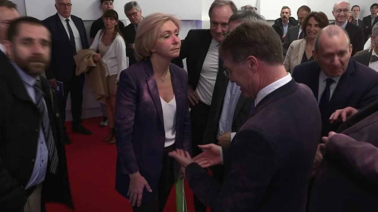 EN DIRECT - Présidentielle: Pécresse aspergée de poudre rose lors de son oral devant la CPME