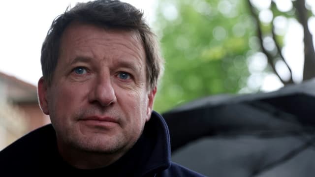 Le candidat EELV à la présidentielle française Yannick Jadot à Ivry-sur-Seine, dans le Val-de-Marne, le 31 mars 2022