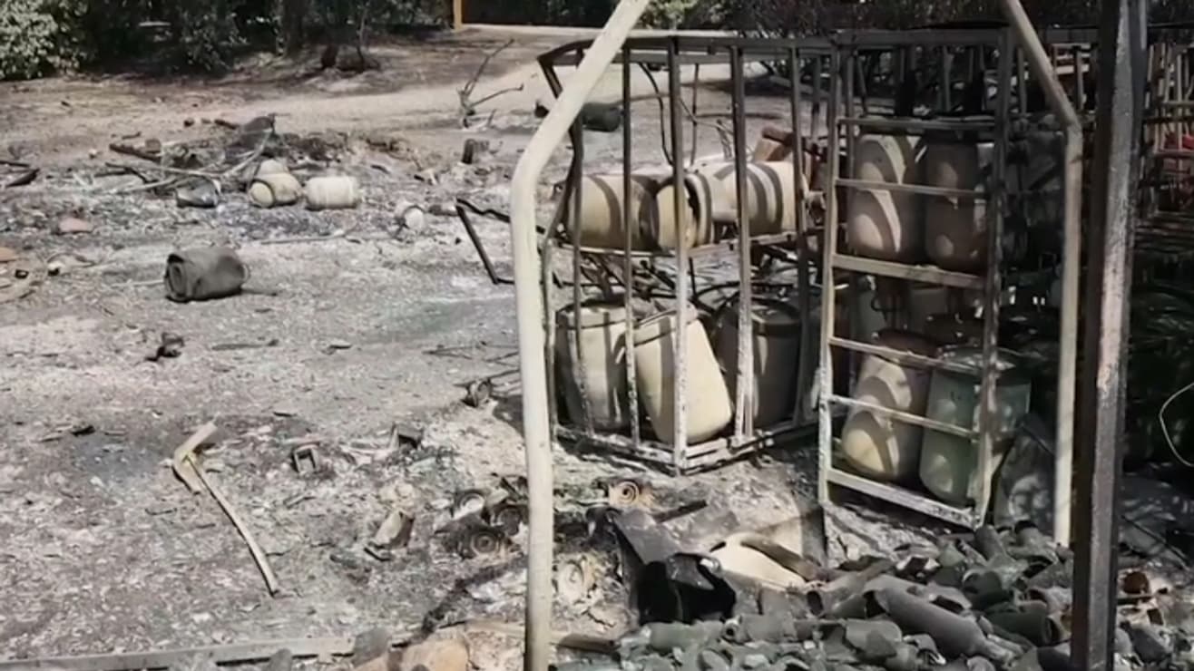 Le camping des Flots Bleus dévasté par les flammes, le 19 juillet 2022