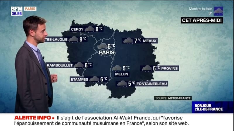 Météo Paris-Île-de-France: un temps pluvieux ce jeudi, 6°C attendus à Paris