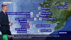 Météo Alpes du Sud: de la pluie pour la journée de jeudi, jusqu'à 10°C à Gap et Digne-les-Bains