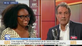 Sibeth Ndiaye était face à Jean-Jacques Bouridn sur RMC et BFMTV