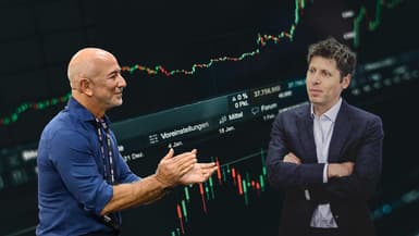 Le patron d'Amazon Jeff Bezos et le créateur de ChatGPT Sam Altman.