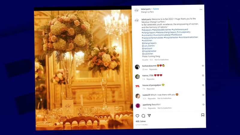 Une photographie de la 26e édition du Bal des débutantes à Paris