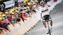 Julian Alaphilippe à l'arrivée de la première étape du Tour de France
