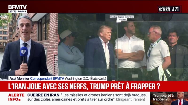 Donald Trump assiste à une compétition de golf, tout en restant silencieux sur les négociations en cours avec l'Iran