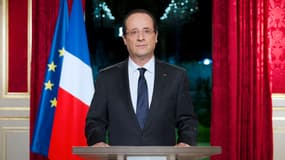 François Hollande lors des premiers voeux aux Français, le 31 décembre 2012.