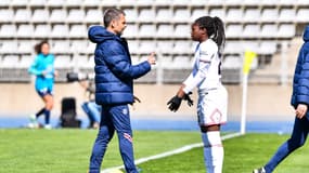 Didier Ollé-Nicolle et Aminata Diallo avec le PSG en 2022.
