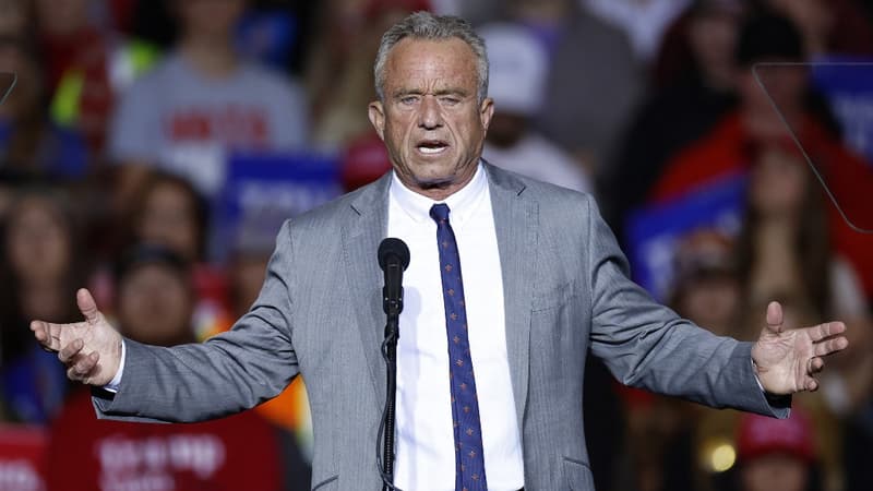 Robert F. Kennedy Jr lors d'un rassemblement électoral au Fiserv Forum à Milwaukee, Wisconsin, le 1er novembre 2024.