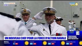 Toulon: un nouveau vice amiral d'escadre de la force d'action navale a pris ses fonctions
