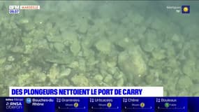 Carry-le-Rouet: des plongeurs nettoient le port