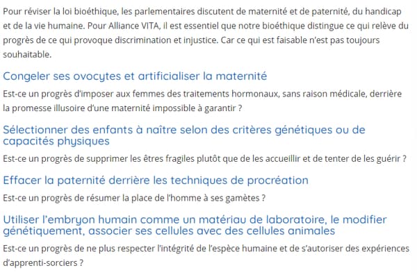 Capture d'écran du site d'Alliance Vite. Capture d'écran du site d'Alliance Vite.