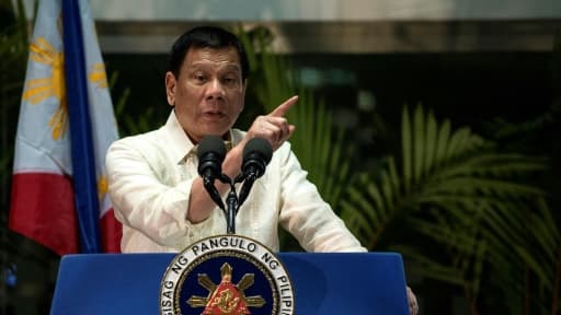 Le président philippin Rodrigo Duterte à Manille, le 23 mars 2017