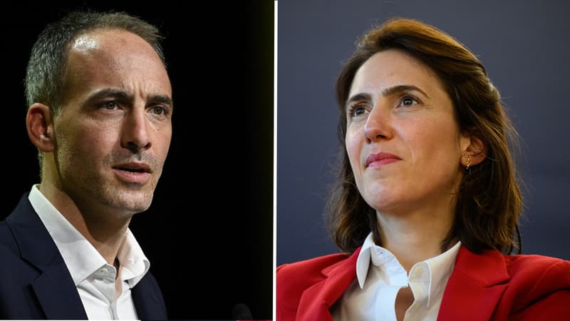 Raphaël Glucksmann (PS-Place Publique) et Valérie Hayer (Renaissance), têtes de liste aux élections européennes 