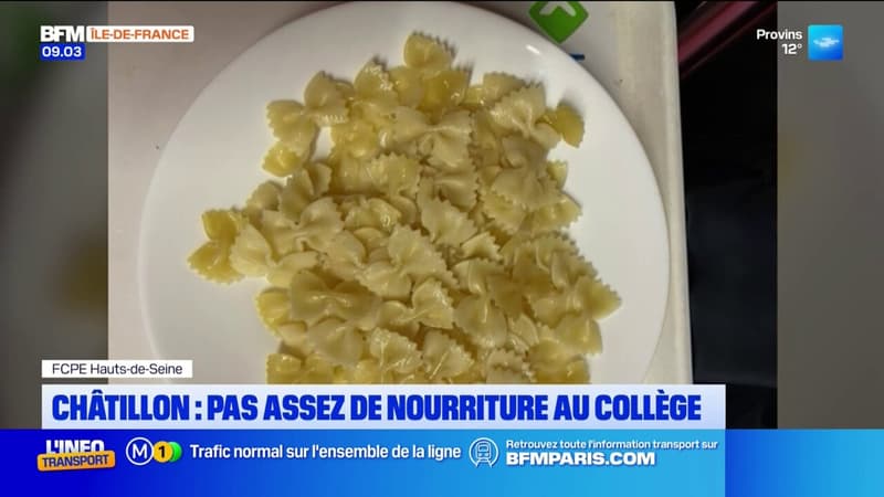 Châtillon: pas assez de nourriture au collège