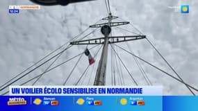 Normandie: un voilier écolo sensibilise à la protection des océans