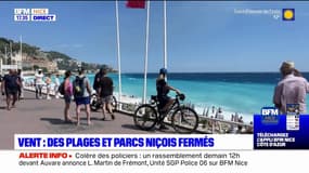 Nice: la baignade interdite sur plusieurs plages, des parcs et jardins fermés en raison du vent