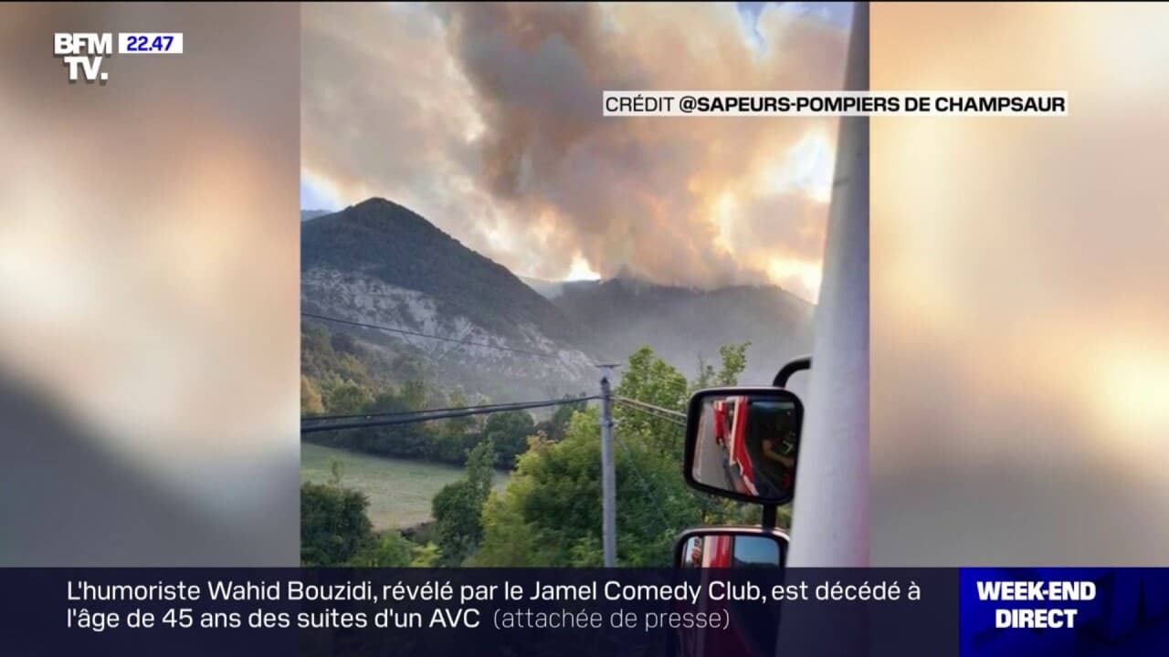 HautesAlpes un feu est en cours à Chanousse