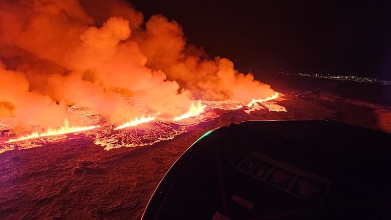 Volcan en Islande: les images impressionnantes de l'éruption dans le sud-ouest du pays