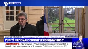 Jean-Luc Mélenchon après la réunion sur le coronavirus: "On ne manquera pas de la solidarité qui s'impose"