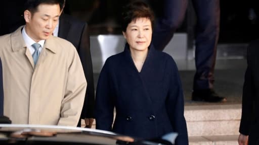 L'ex-présidente sud-coréenne Park Geun-Hye le 22 mars 2017 à Séoul