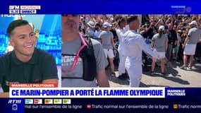 "Une immense fierté": Matthieu Gudet a représenté le bataillon des marins-pompiers lors du passage de la flamme olympique
