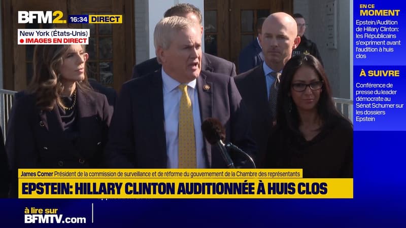 "Le peuple américain a beaucoup de questions": James Comer, président républicain de la Commission sur l'affaire Epstein s'exprime avant l'audition du couple Clinton