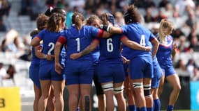 Les Bleues lors de la victoire face à l'Afrique du Sud à la Coupe du monde de rugby, le 8 octobre 2022.